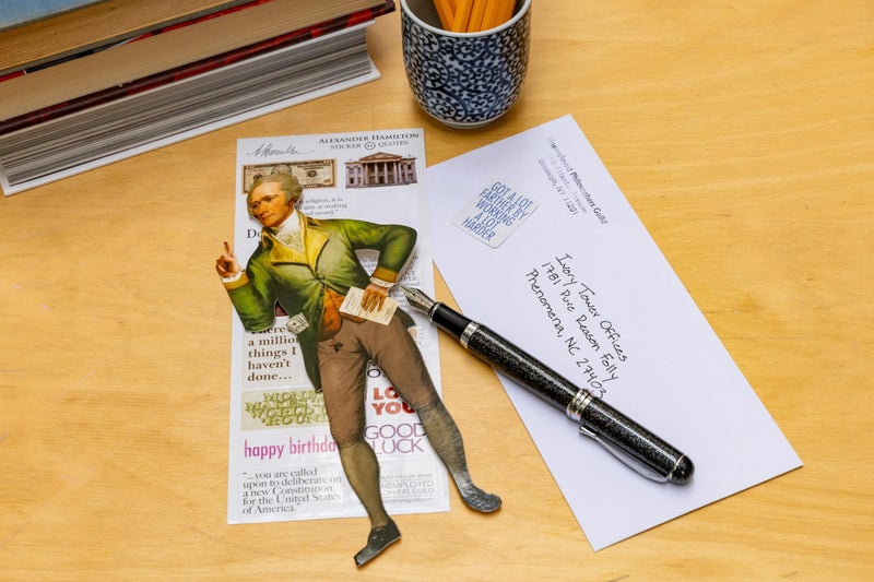The Unemployed Philosophers Guild Alexander Hamilton Quotable Notable - Greeting Card and Sticker Sheet - Envelope Included - Image 2